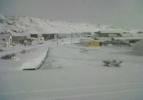 Inusual nevada se registró en Caviahue-Copahue