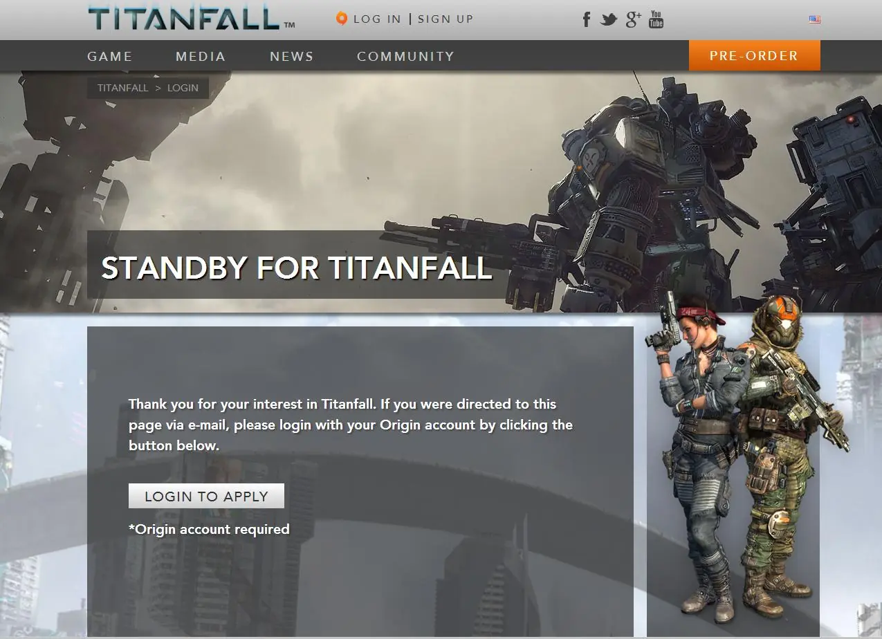 Inscripciones para la beta exclusiva de Titanfall