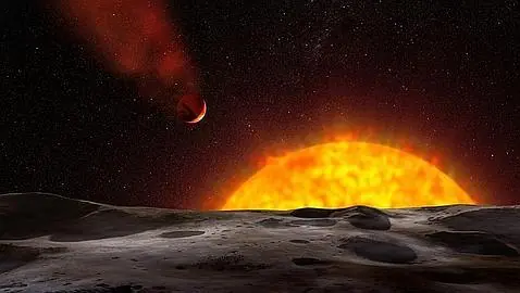 Un planeta tan caliente que se evapora