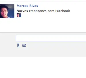 foto de perfil De amigos de facebook cm emoticon en el chat
