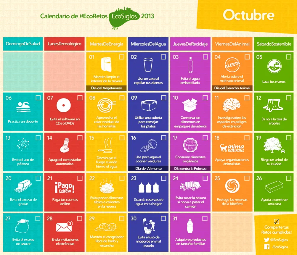 calendario ecologico