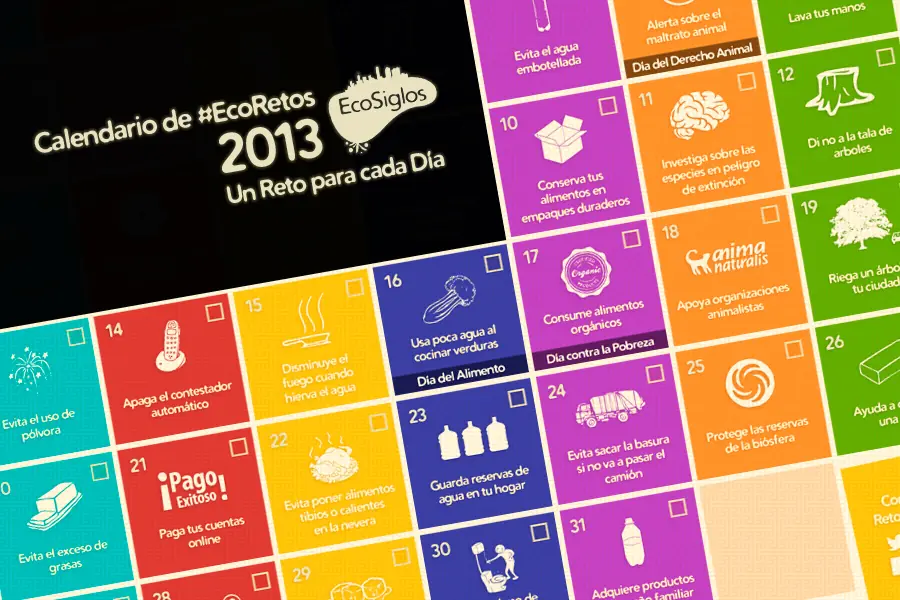 Calendario de EcoRetos 2013: Un reto para cada día