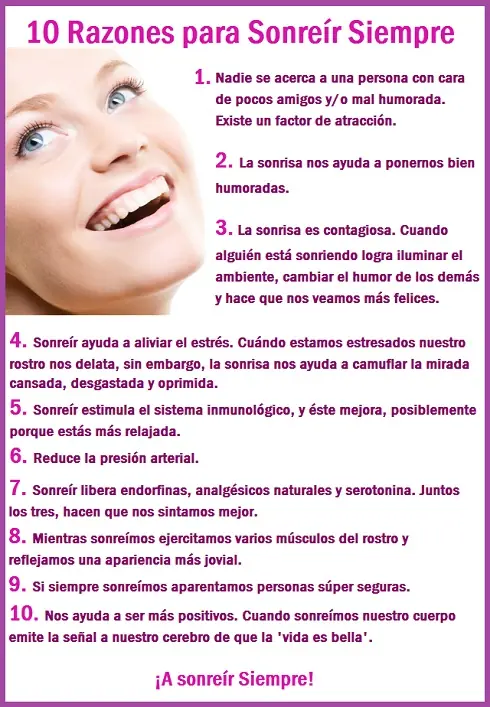 Bienestar: 10 razones para sonreír siempre