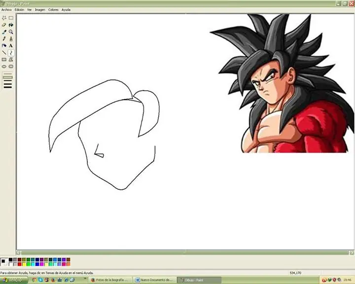 Dibujo de Goku SS4 - Hecho en Paint + Certificada