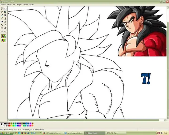 Dibujo de Goku SS4 - Hecho en Paint + Certificada
