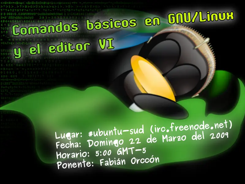 Comandos básicos y el editor VI - Charla en ubuntu-sud