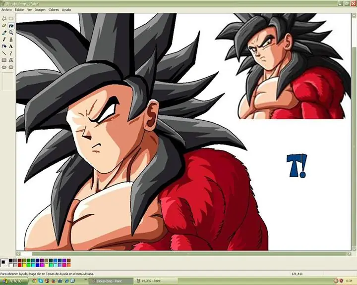 Dibujo de Goku SS4 - Hecho en Paint + Certificada