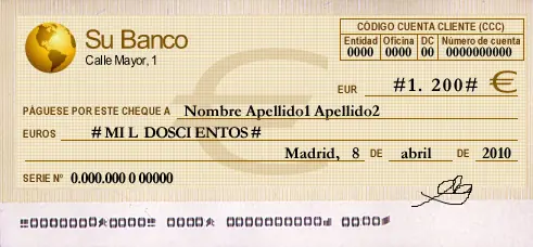 el cheque