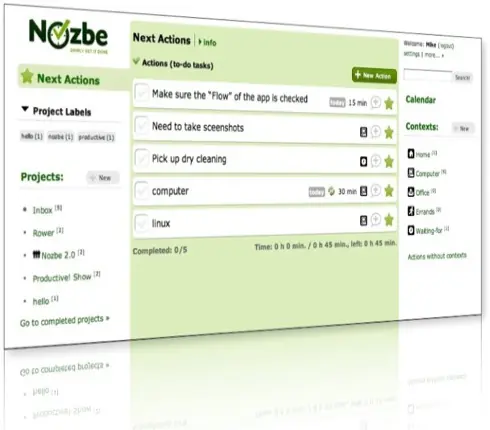 Nozbe: organízate con eficacia