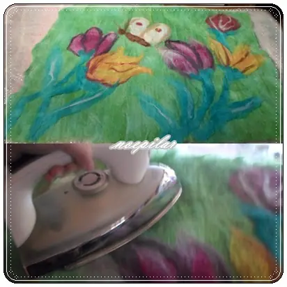 Hice un mural con lanas de fietro