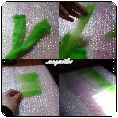 Hice un mural con lanas de fietro