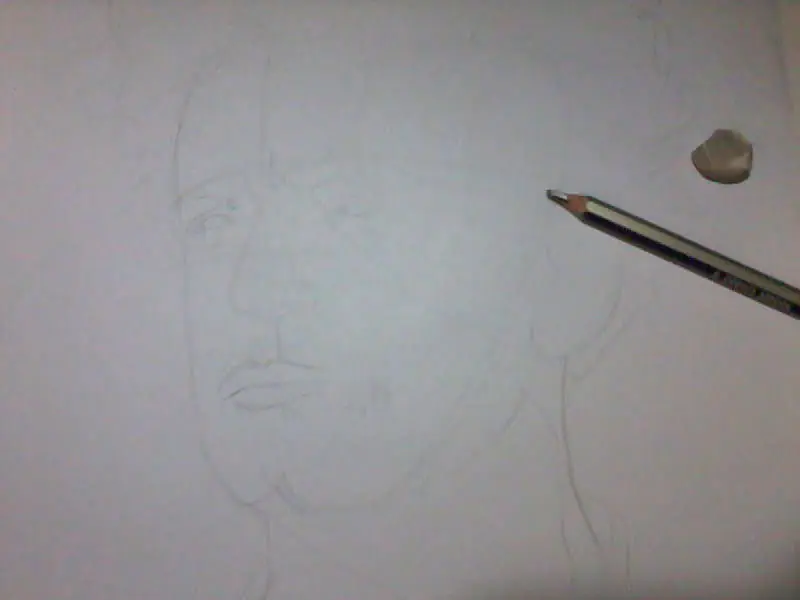 Mi dibujo a lapiz de Gustavo Cerati