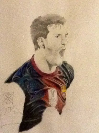 Dibujando a Messi... (paso a paso)