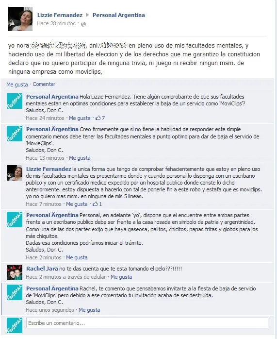 ¡Mirá como "Atiende" Personal Argentina!