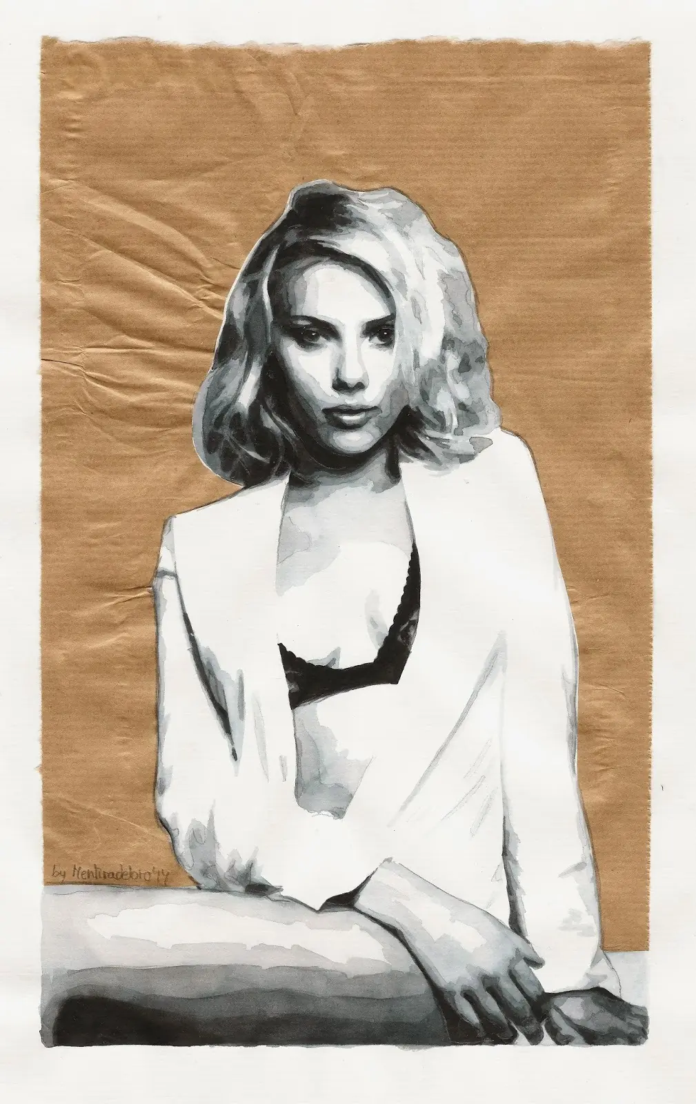 Retrato de Scarlett Johansson (Propio) By Mentiradeloro