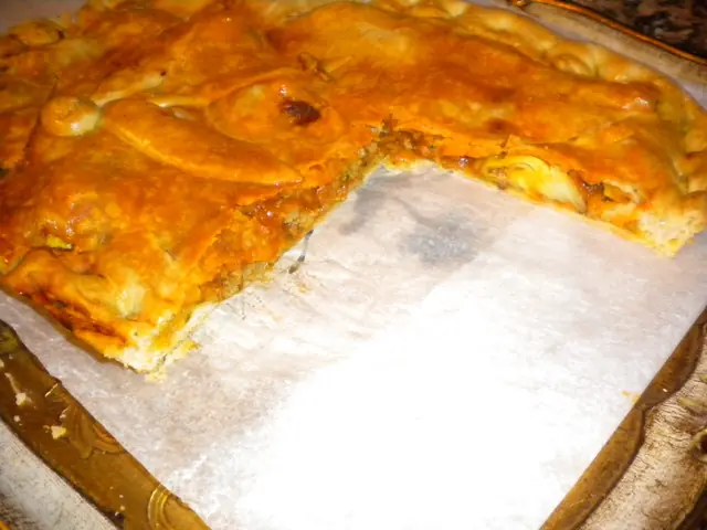 Receta de tarta de carne.