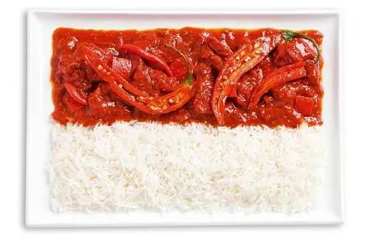 Banderas hechas con comida
