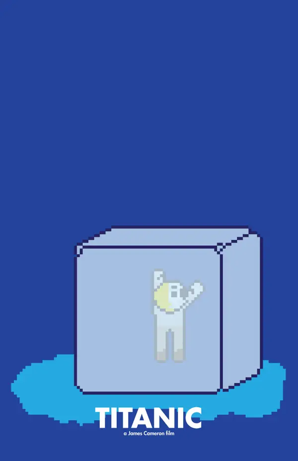Posters de peliculas en 8 bits