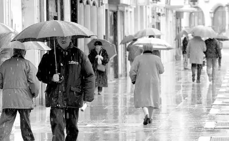 Los martes son los días más lluviosos