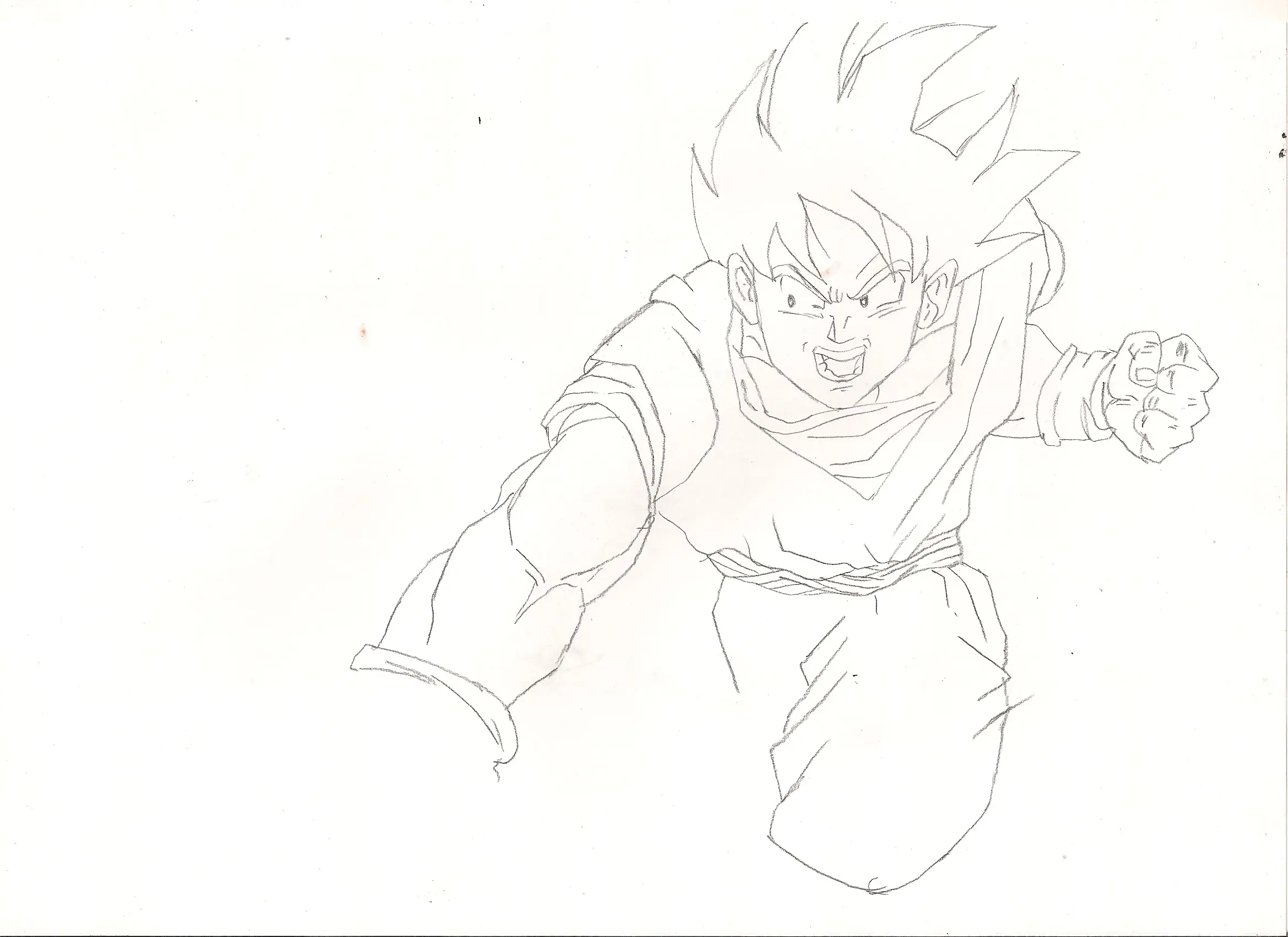Dibuje a Goku a lapiz