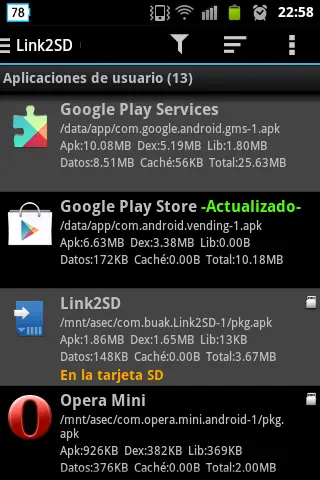 velocidad android
