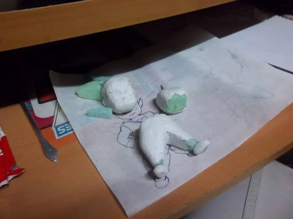 Goku hecho con pasta Das