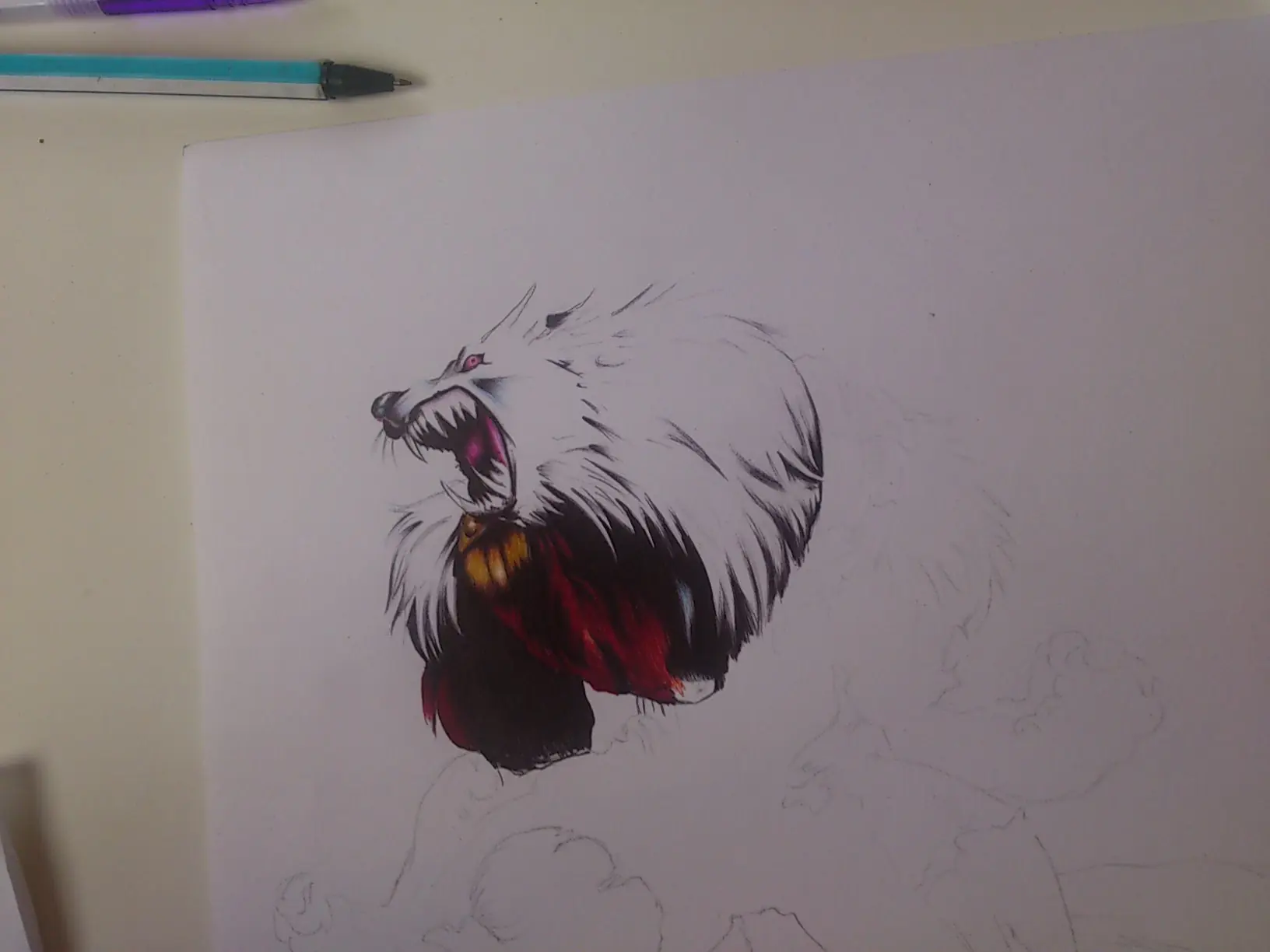 Dibujo Bloody Roar Lapiceros de color