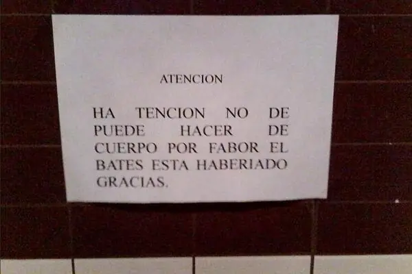 Los 32 carteles con los peores horrores de ortografía