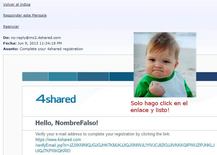 Registrarse a una web sin tu correo electrónico