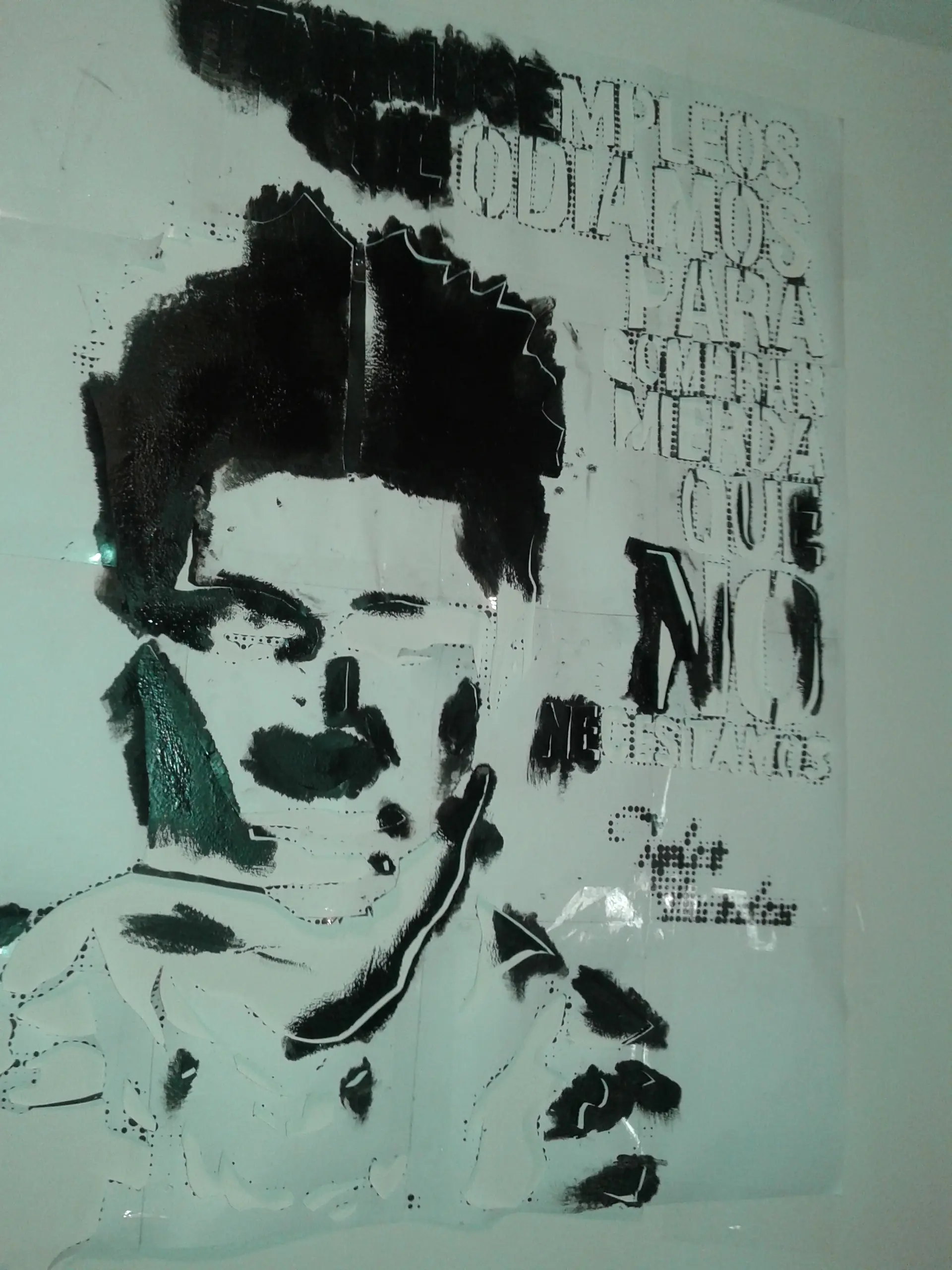 Mi mural de Tyler Durden. El club de la lucha