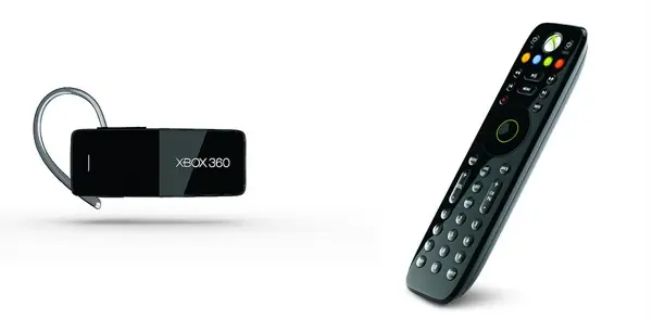 Xbox 360 Media Remote y Auriculares Bluetooth.