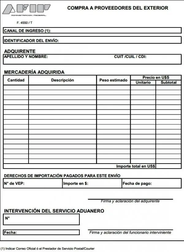 aduana argentina