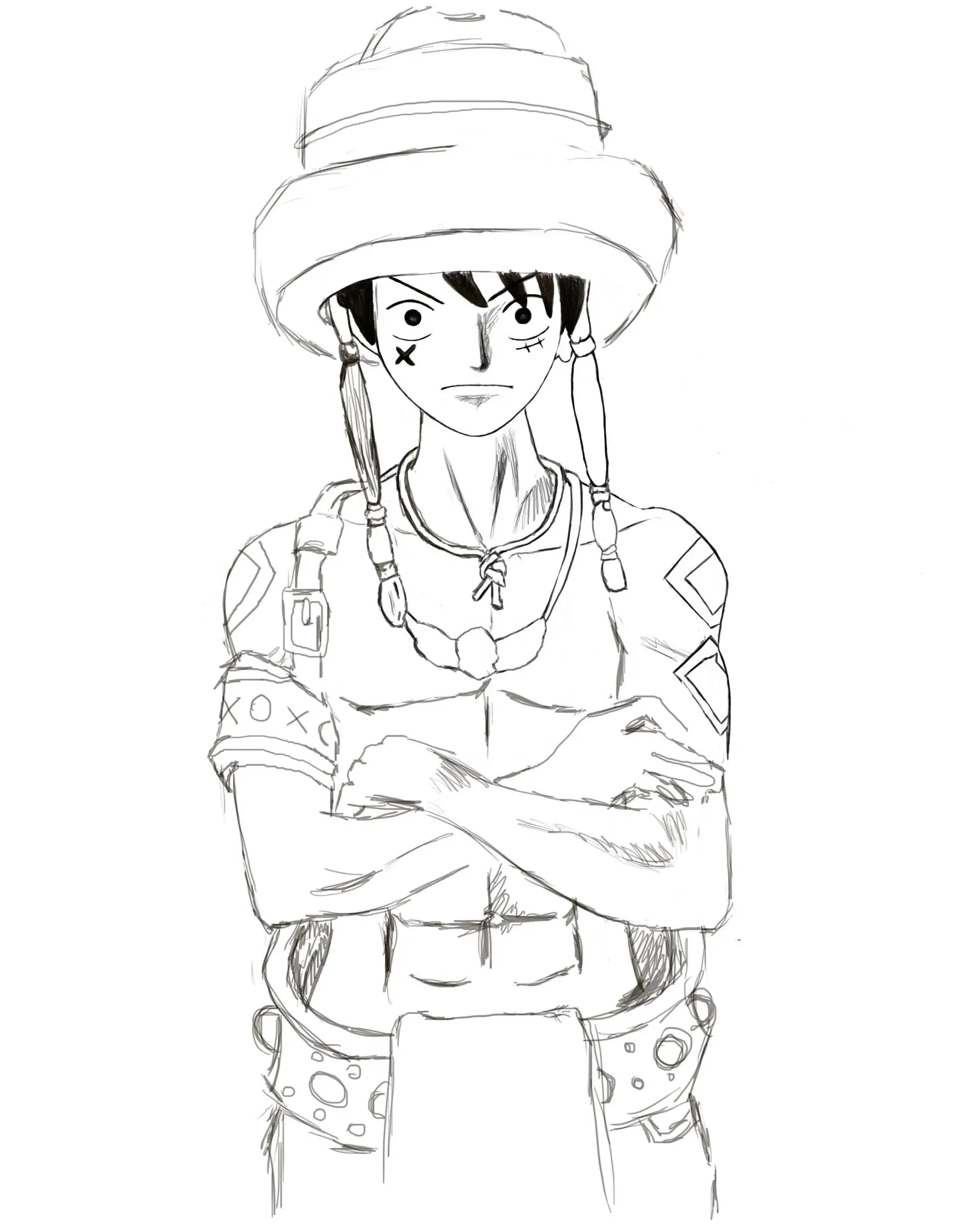 Dibujo Digital Luffy (one piece)