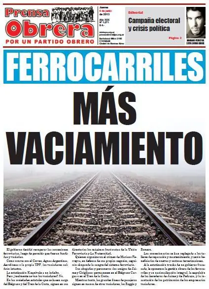 Ferrocarriles: más vaciamiento