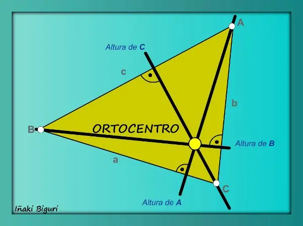 Como encontrar el ortocentro