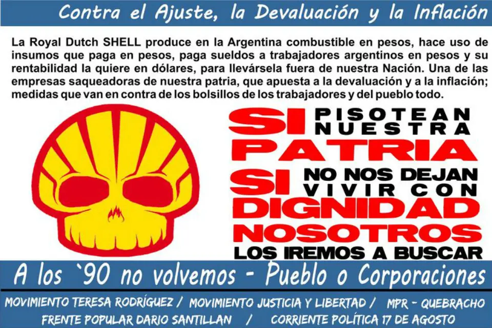Aviso al Grupo Quebracho