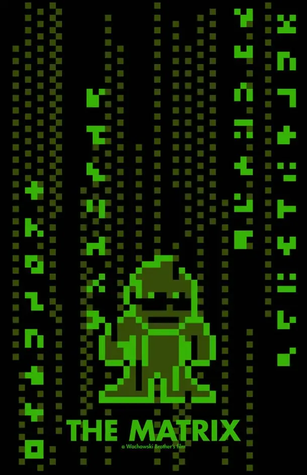 Posters de peliculas en 8 bits