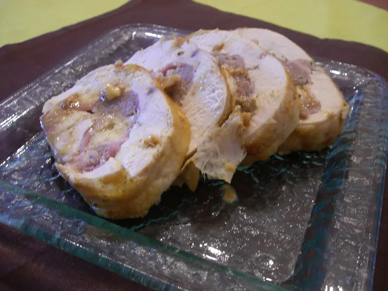Pavita rellena al horno...