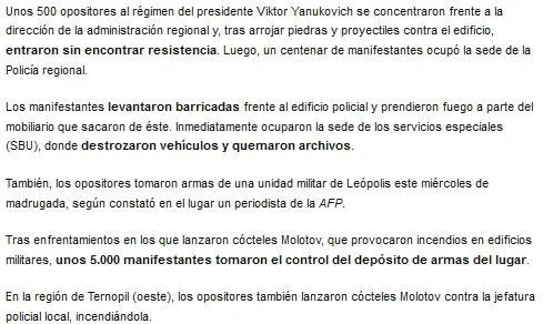 Esto sucede en Ucrania: Censuras y Enfrentamientos