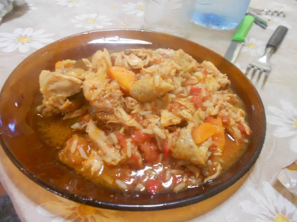 Guiso de pollo (arroz con pollo) ♥