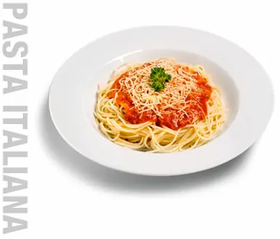 Pasta italiana a la naranja. Cocinero aficionado.