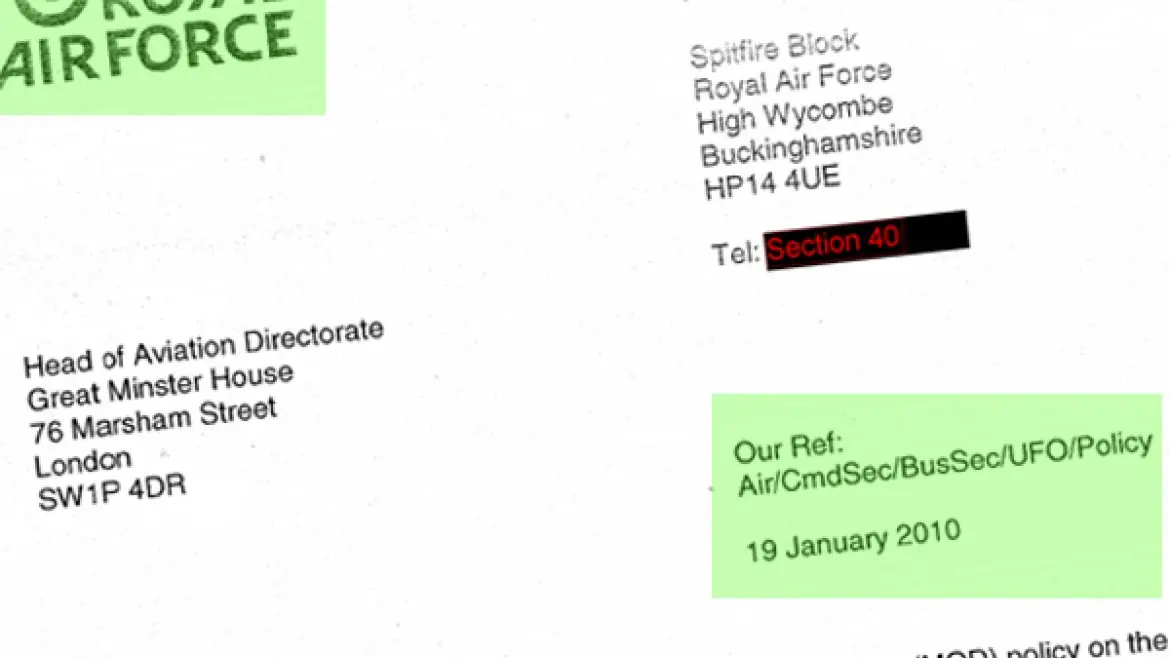 Londres desclasificó su archivo de ovnis