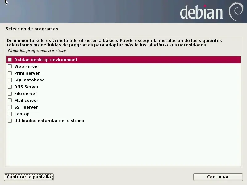 Instalacion minima de KDE y Debian