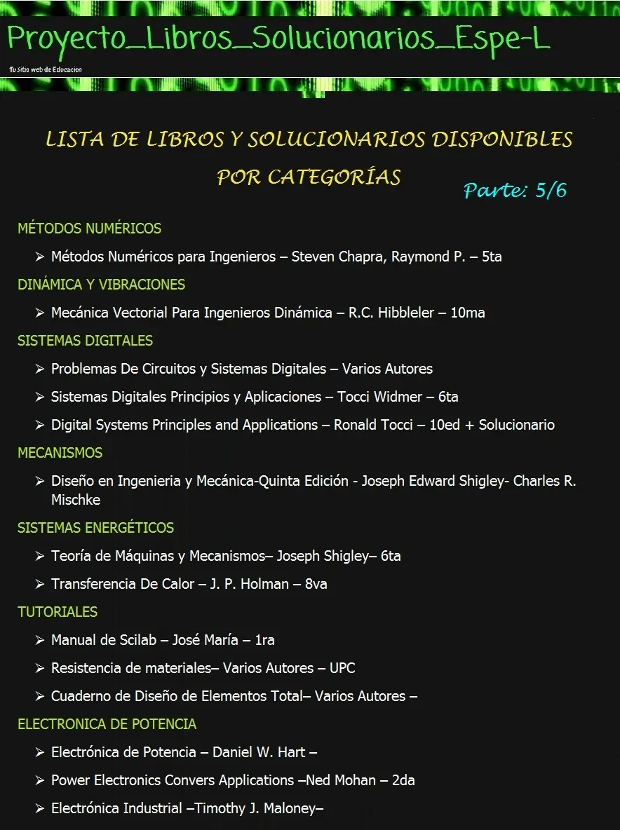 Libros y Solucionarios PLSE-L