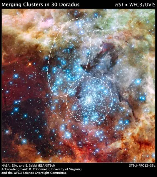hubble y spitzer observan una de las galaxias más jóvenes