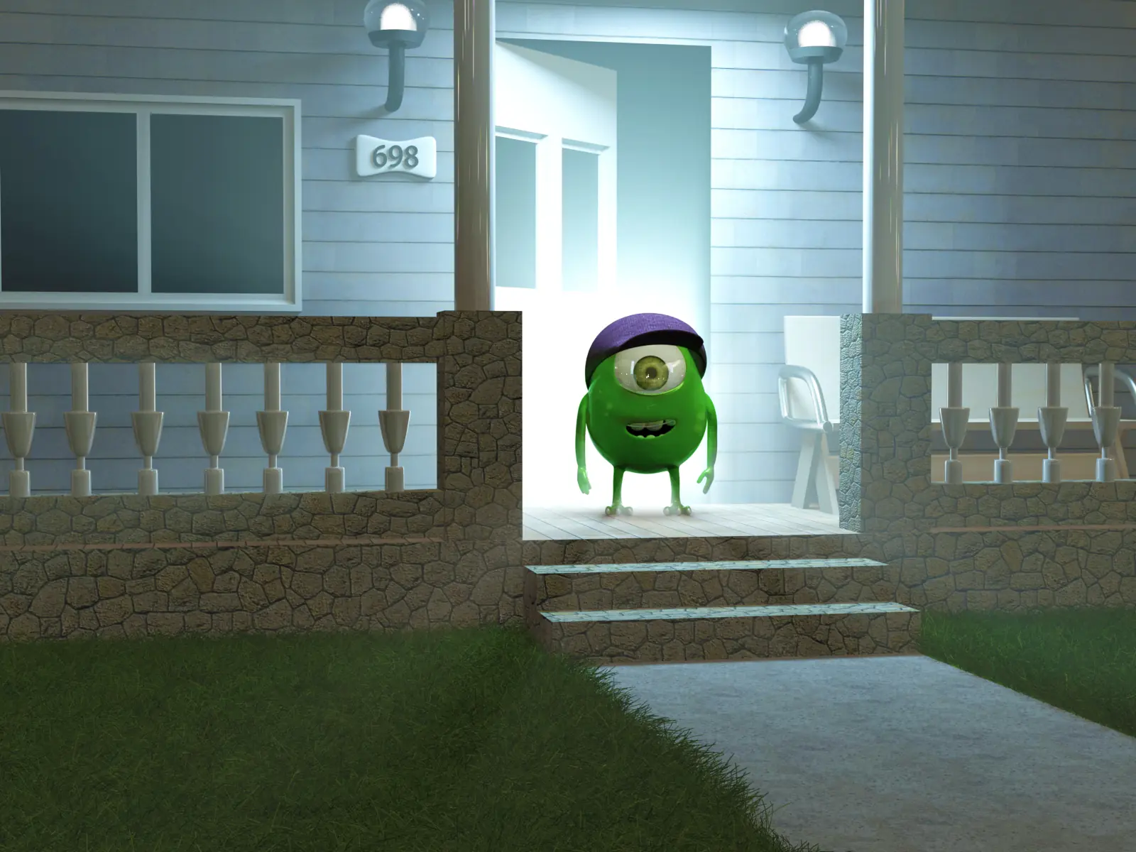 Hice a mike guasosky en 3D y te lo muestro