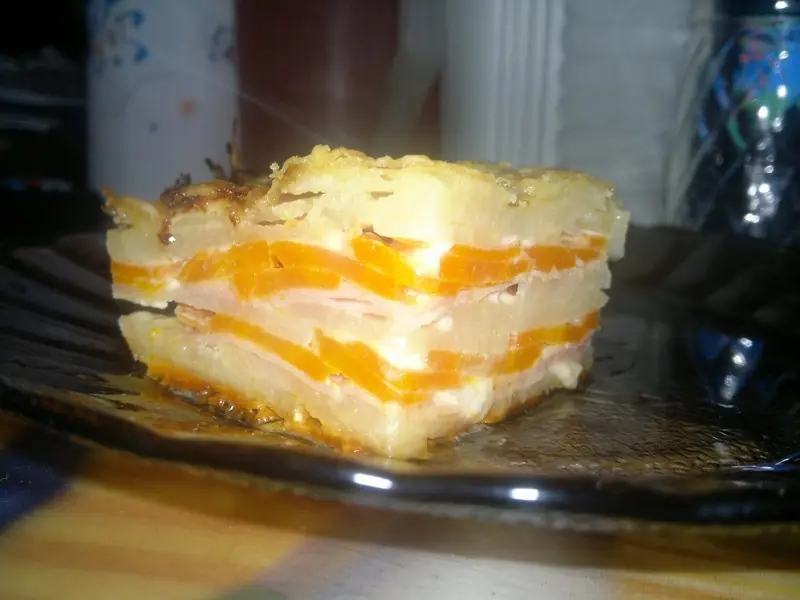 Mil hojas de papas y zanahorias - Foto receta