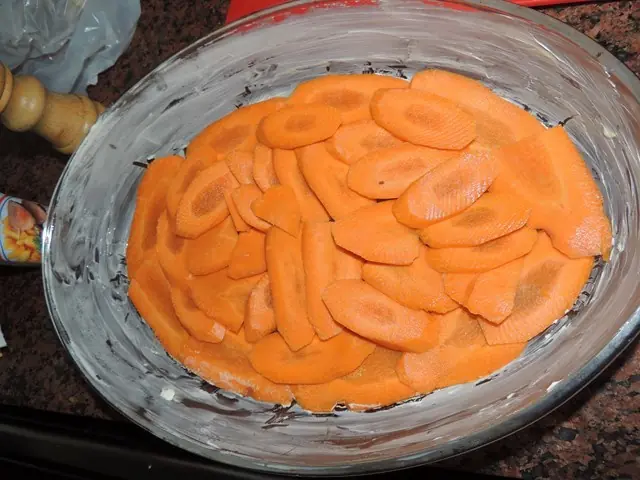 Mil hojas de papas y zanahorias - Foto receta