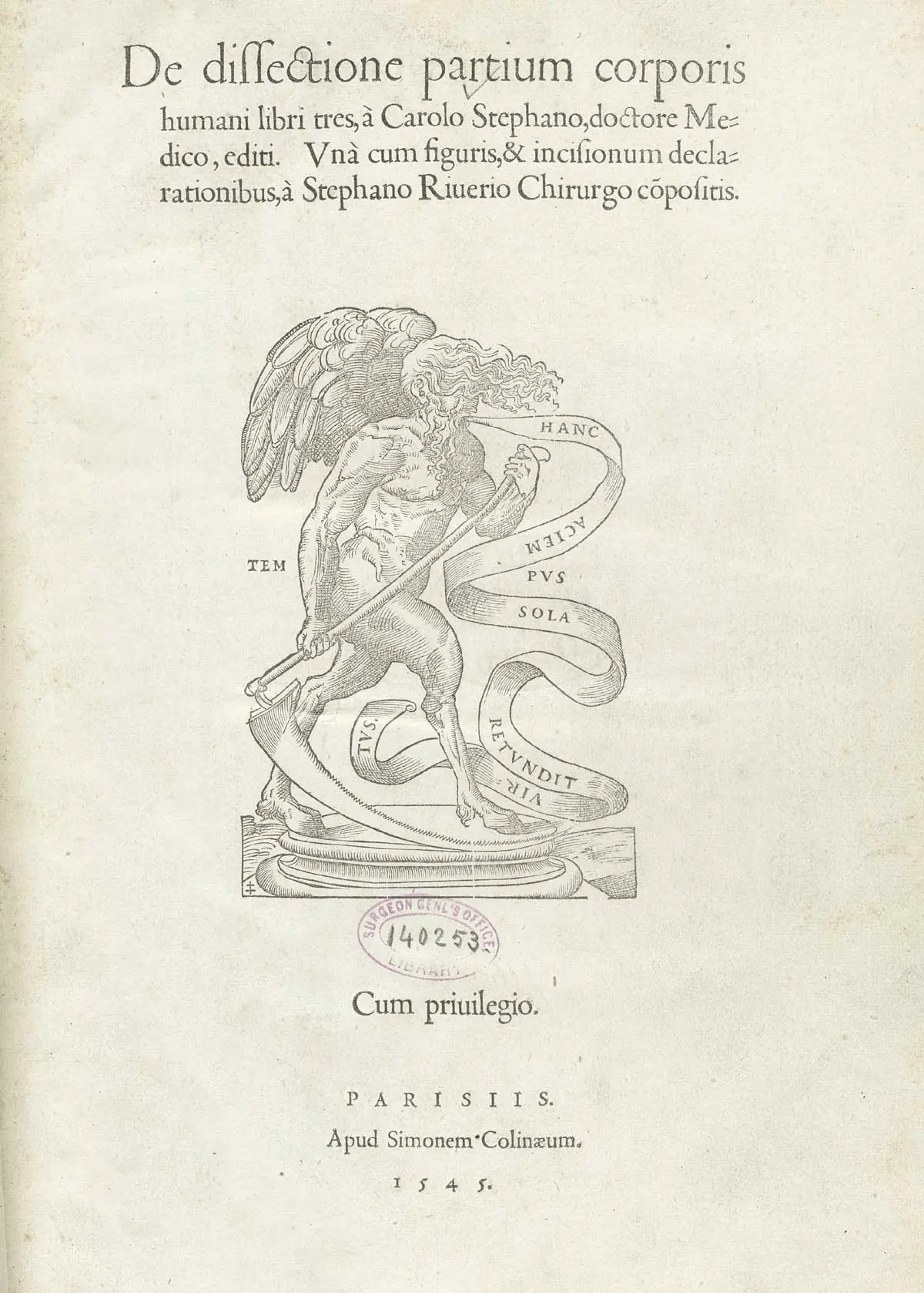 De dissectione partium corporis humani libri tres - 1545