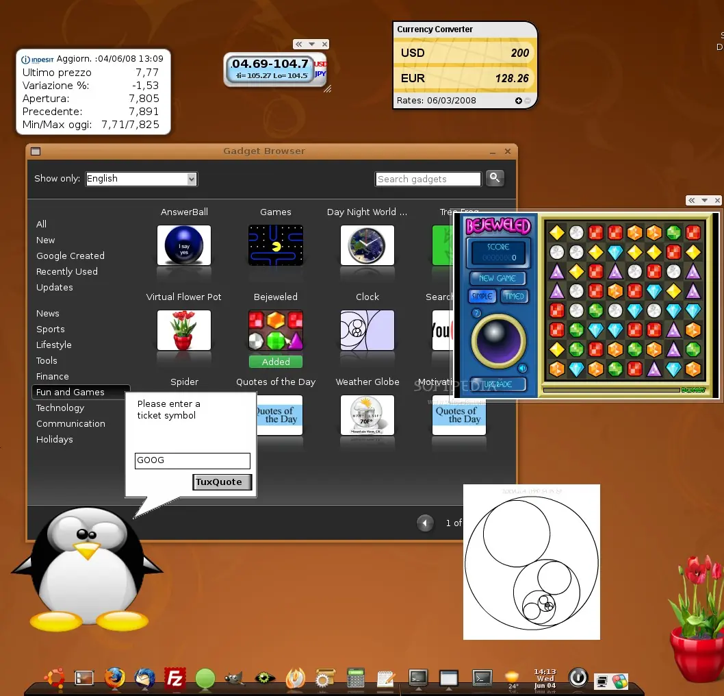El mejor gadget para linux.Mejor que el de windows